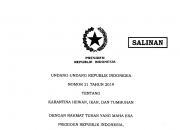 Undang-Undang RI No. 21 Tahun 2019 tentang Karantina Hewan, Ikan dan Tumbuhan