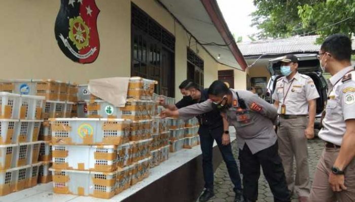 Polisi Gagalkan Penyelundupan 2.057 Ekor Burung di Bakauheni