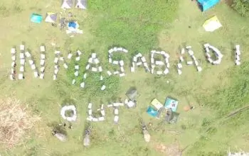 Kemah selama 3 hari digelar oleh 47 komunitas yang tergabung dalam Koalisi Selamatkan Bentang Alam Seblat untuk tolak tambang PT Inmas Abadi. | Foto: Kanopi Hijau Indonesia