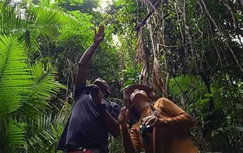 Sonny Sapulete saat berada di hutan keluarga. | Foto: Muhammad Jaya